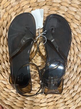 GAP Brown Transparent Jelly Ankle-Strap Sandals